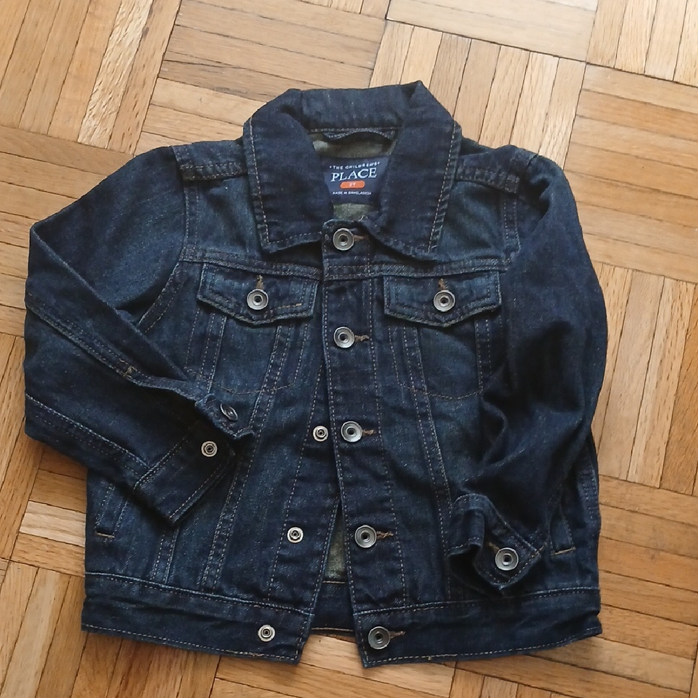 The Children's Place Blue Denim Jean Jacket Traditional Design